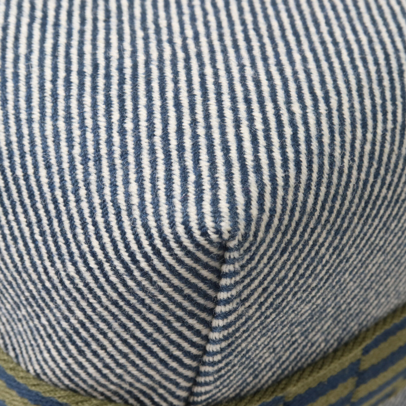 HERMES 羊毛/帆布Bride a Brac GM手挽袋Bleu Abysse-9