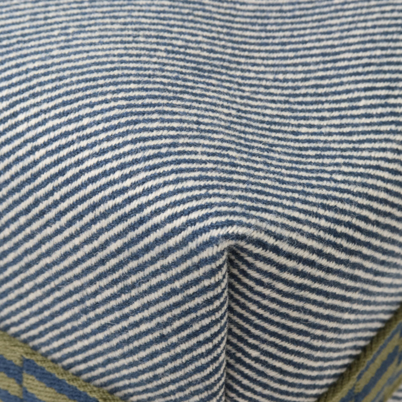 HERMES 羊毛/帆布Bride a Brac GM手挽袋Bleu Abysse-10