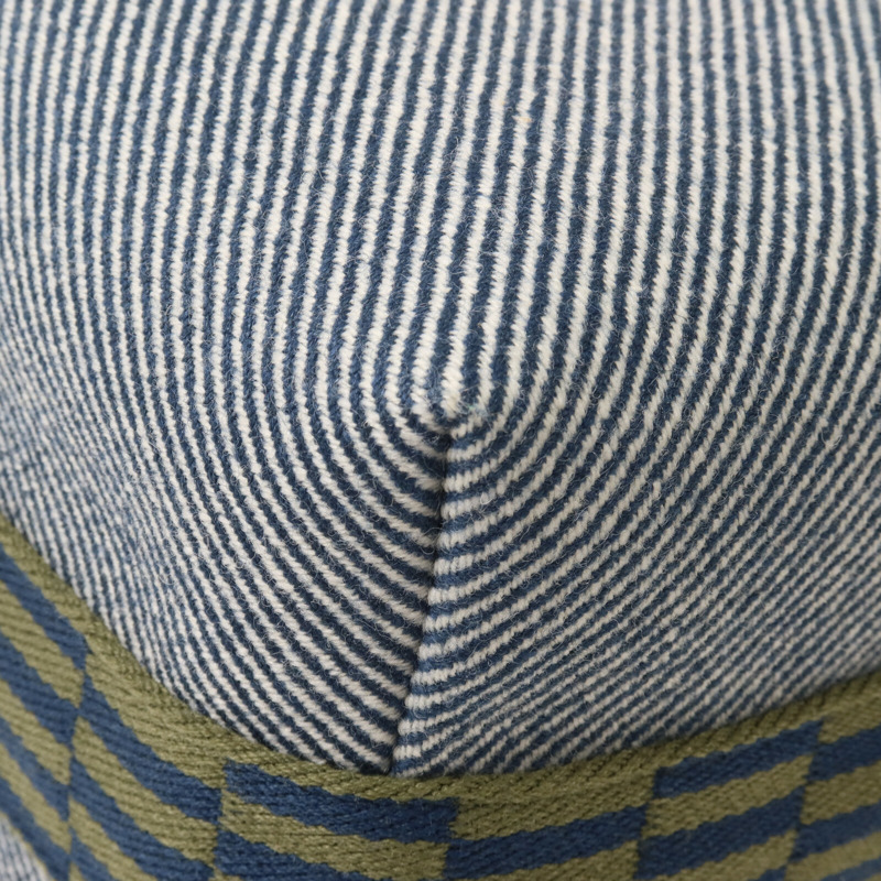 HERMES 羊毛/帆布Bride a Brac GM手挽袋Bleu Abysse-11