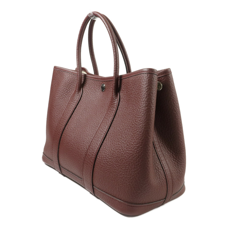 HERMES Country皮革Garden Party TPM手挽袋Bordeaux-2