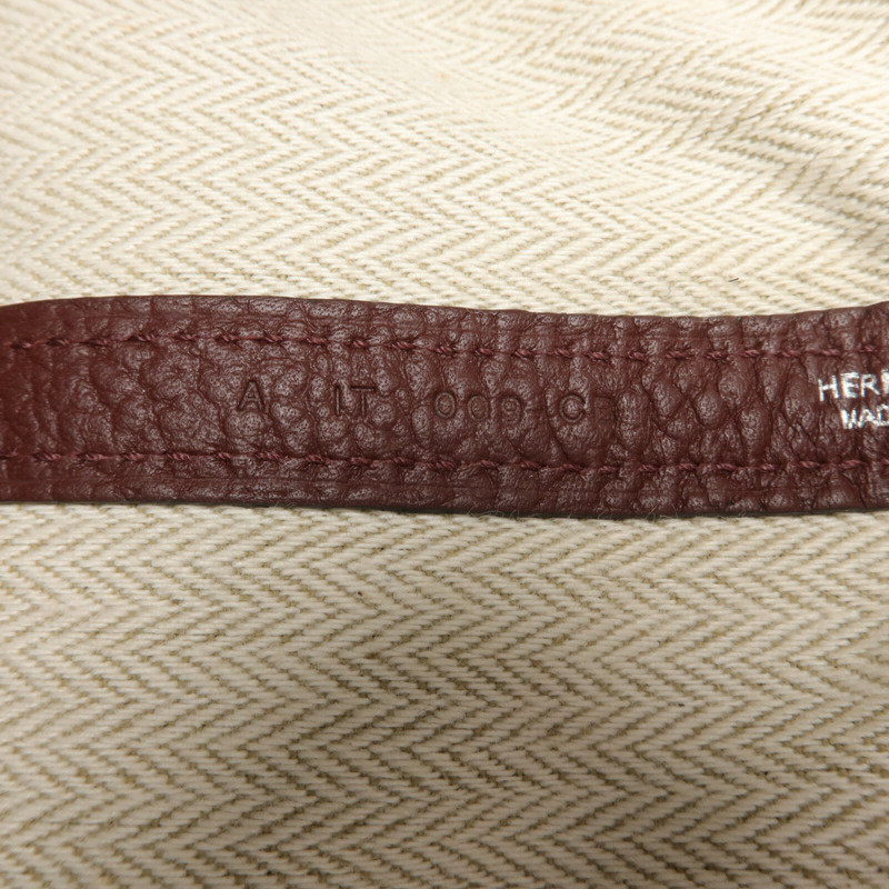 HERMES Country皮革Garden Party TPM手挽袋Bordeaux-6