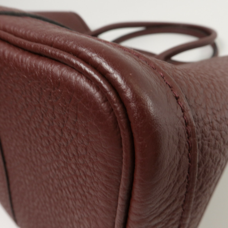 HERMES Country皮革Garden Party TPM手挽袋Bordeaux-11