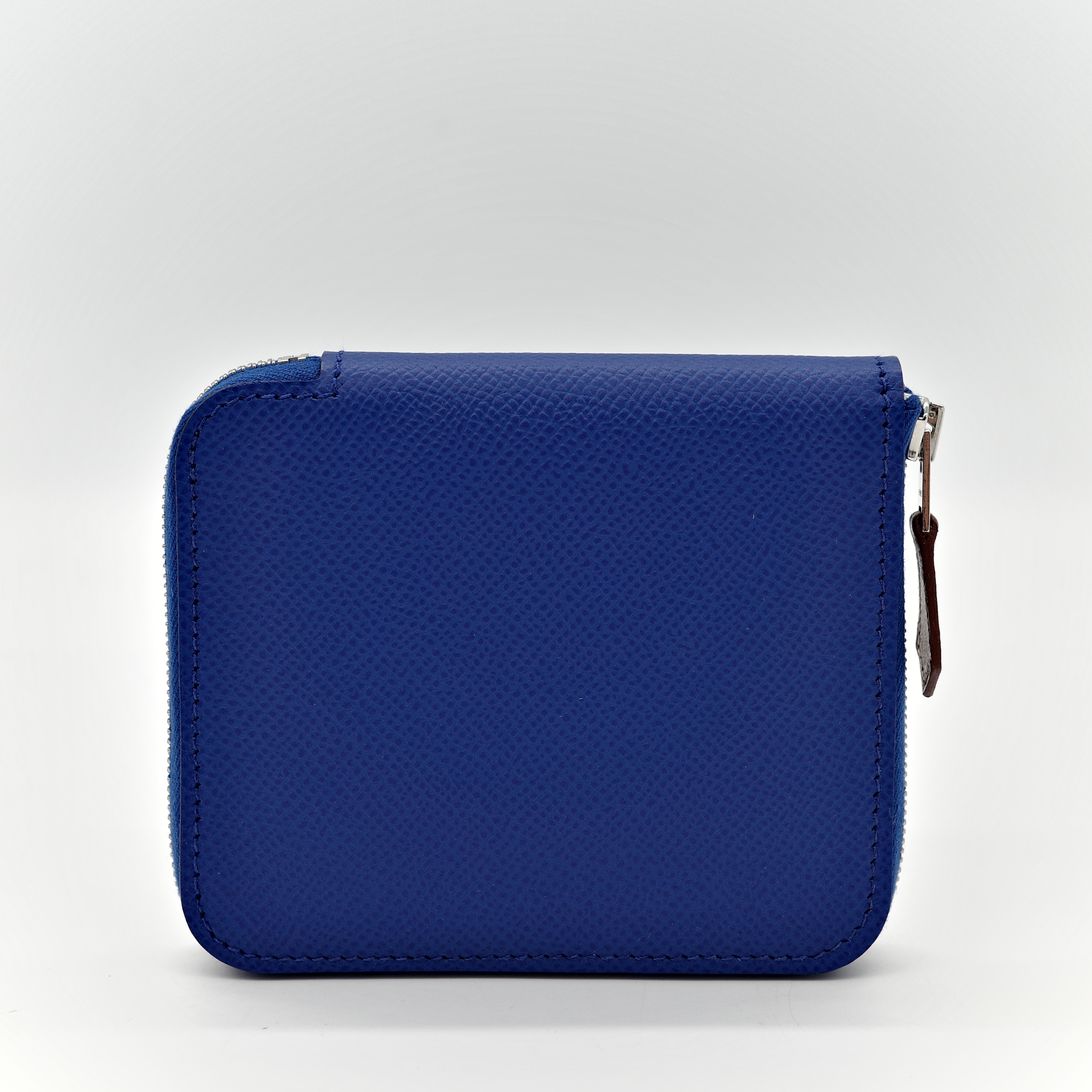 Hermès 愛馬仕 電光藍 epsom 牛皮 絲巾 零錢包 拉鍊錢包-1