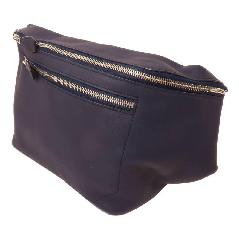 HERMES Evercolor皮革Sac Slide Cross肩背袋Bleu Nuit-2