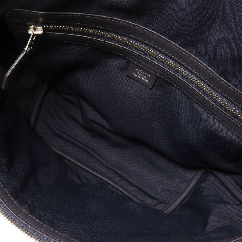 HERMES Evercolor皮革Sac Slide Cross肩背袋Bleu Nuit-4