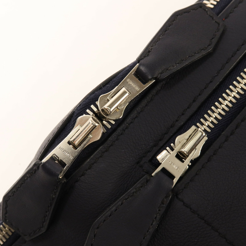 HERMES Evercolor皮革Sac Slide Cross肩背袋Bleu Nuit-8