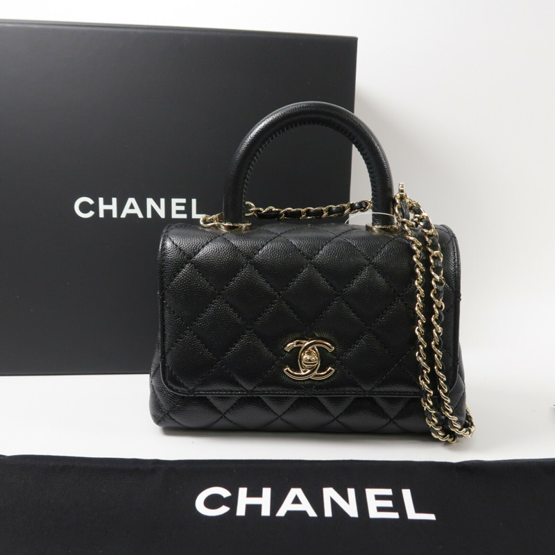 CHANEL Mini Coco Handle手挽肩背兩用袋-9