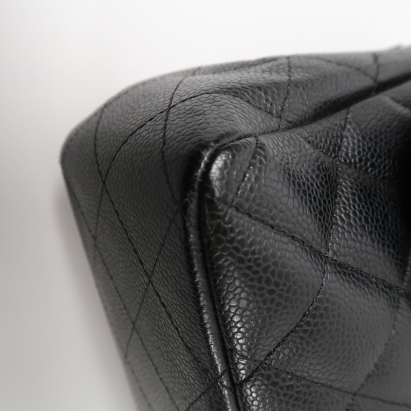CHANEL 牛皮皮革Large Classic鏈帶肩背袋-10