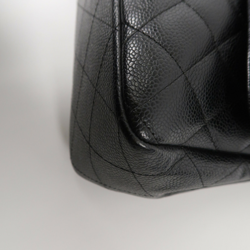 CHANEL 牛皮皮革Large Classic鏈帶肩背袋-11
