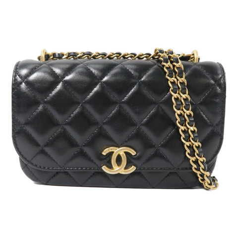 CHANEL 羊皮皮革Chain Shoulder鏈帶肩背袋