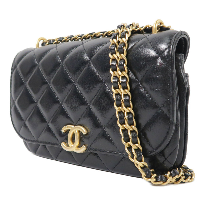 CHANEL 羊皮皮革Chain Shoulder鏈帶肩背袋-2