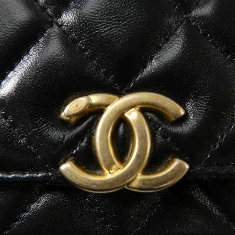 CHANEL 羊皮皮革Chain Shoulder鏈帶肩背袋-5