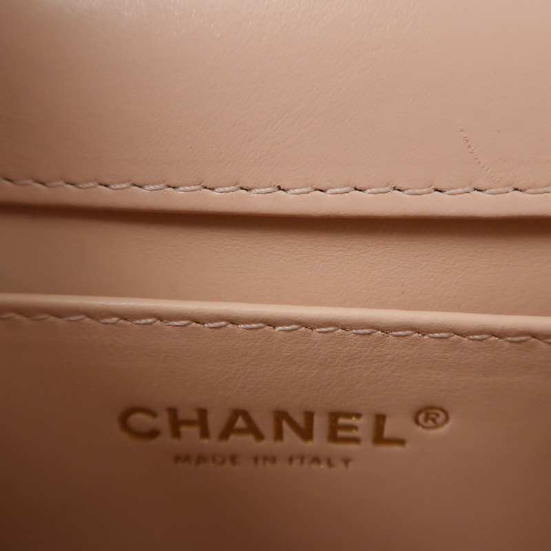 CHANEL 牛皮皮革Mini Flap Bag鏈帶肩背袋-5