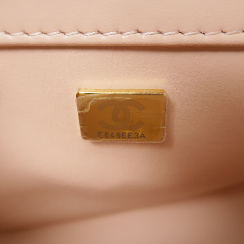 CHANEL 牛皮皮革Mini Flap Bag鏈帶肩背袋-7