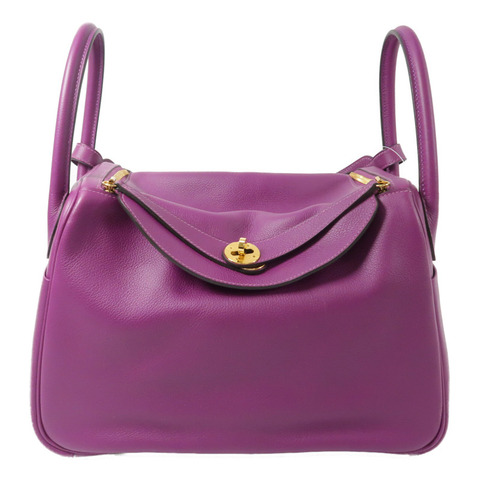 HERMES Evercolor皮革Lindy 30手挽肩背兩用袋Anemone