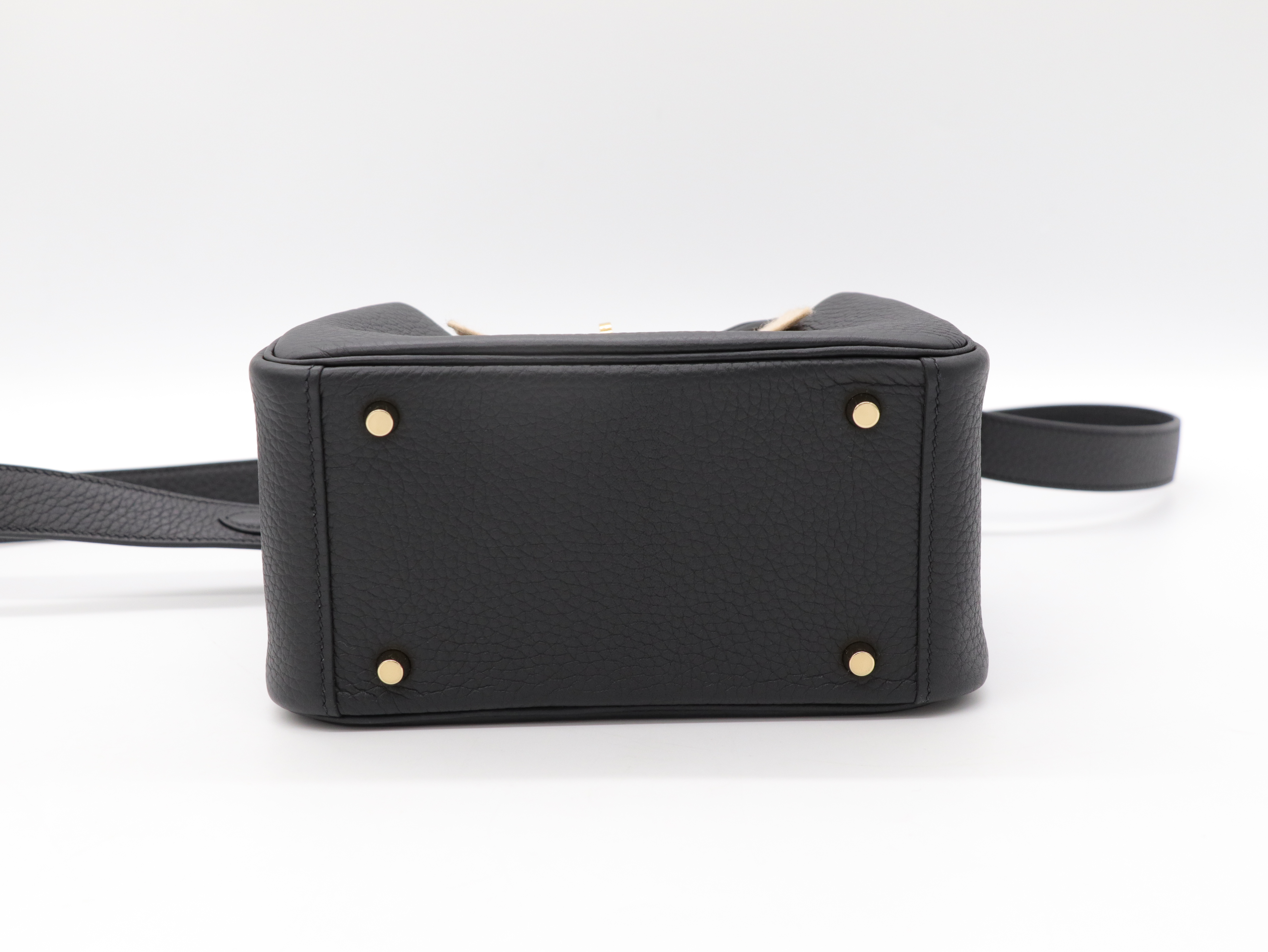 Hermès 愛馬仕 MINI LINDY 89 Noir 黑色 斜背包-7