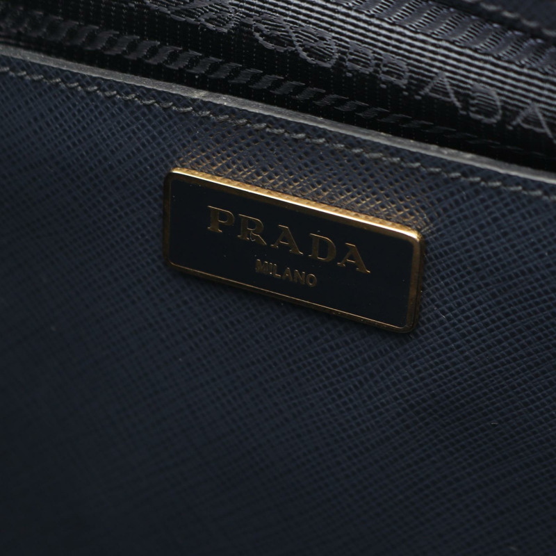 PRADA SAFFIANO LUX Galleria 單肩手提包,Saffiano 皮革,海軍藍,二手-3