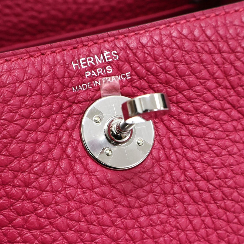 玫瑰粉 Clemence牛皮 Mini Lindy 肩背包 Z刻 銀扣【HERMES 愛馬仕】-7