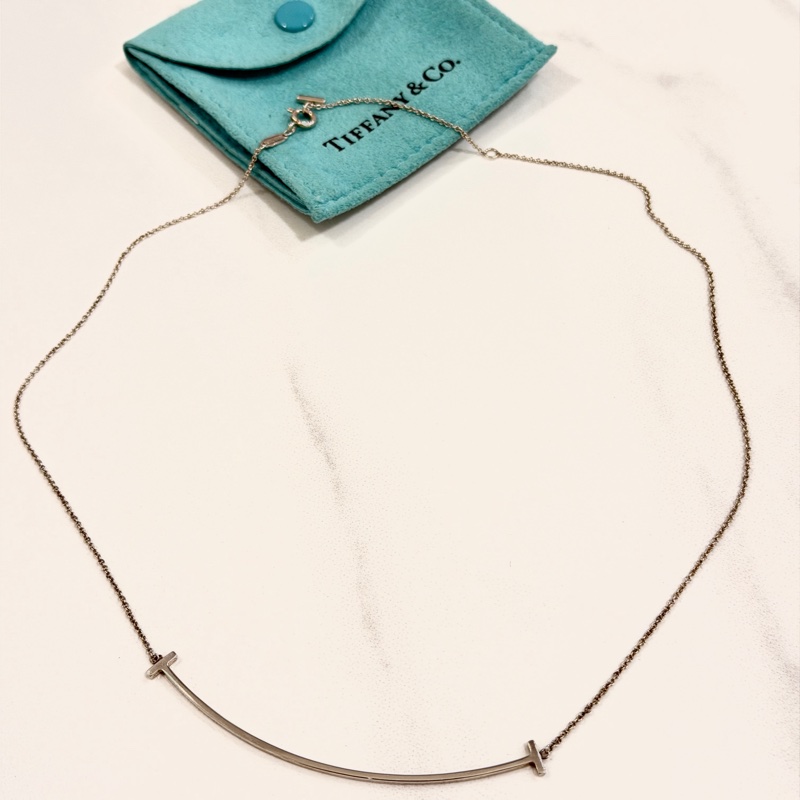 Tiffany & Co. Smile 大號 微笑 笑臉 925 純銀 項鏈 頸鍊 項鍊 鎖骨鍊-6