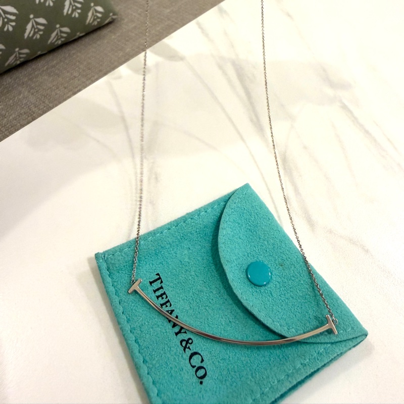 Tiffany & Co. Smile 大號 微笑 笑臉 925 純銀 項鏈 頸鍊 項鍊 鎖骨鍊-7