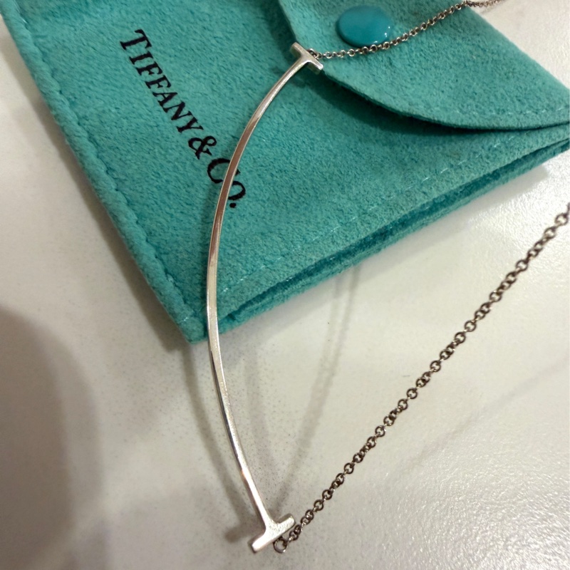 Tiffany & Co. Smile 大號 微笑 笑臉 925 純銀 項鏈 頸鍊 項鍊 鎖骨鍊-9