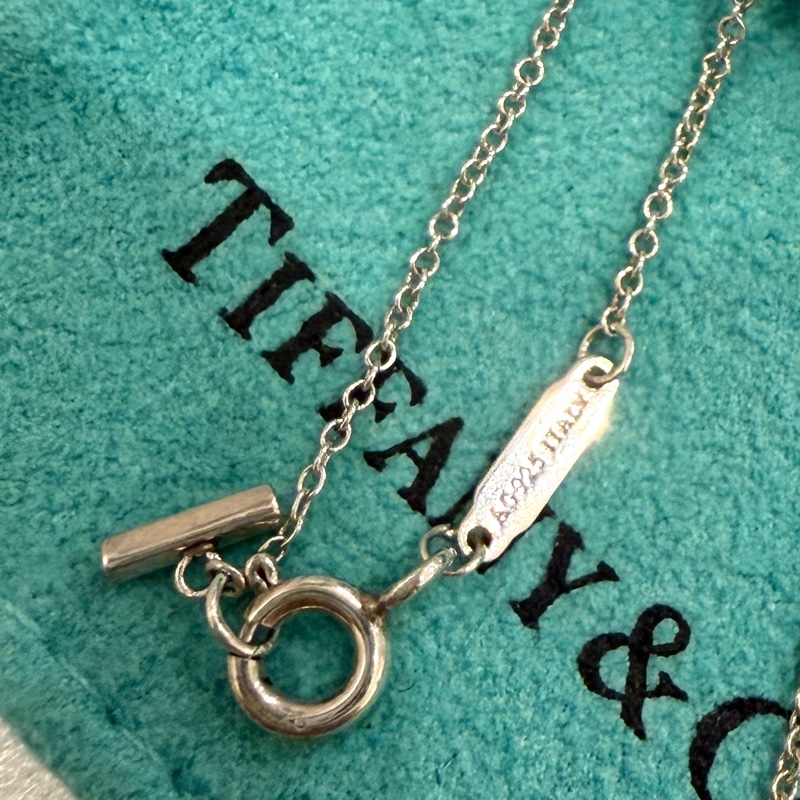 Tiffany & Co. Smile 大號 微笑 笑臉 925 純銀 項鏈 頸鍊 項鍊 鎖骨鍊-17