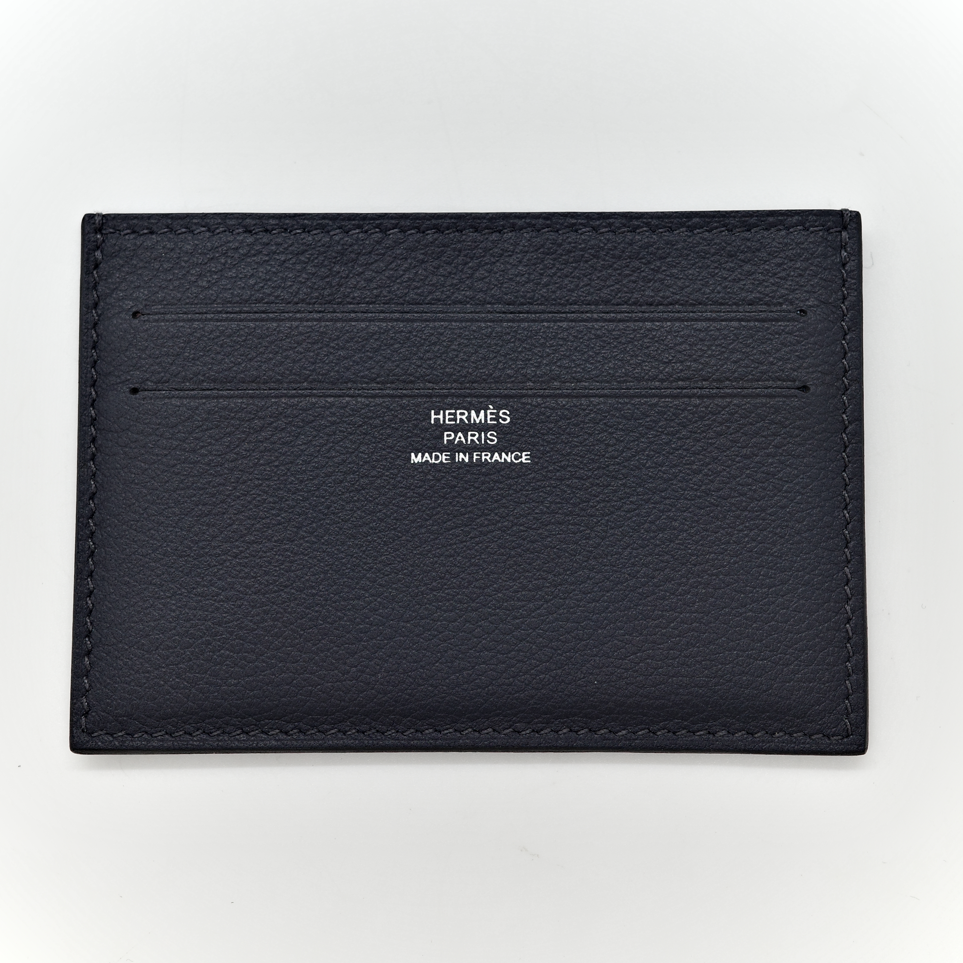 Hermès 愛馬仕 深藍色 絲巾內裡 卡包-1
