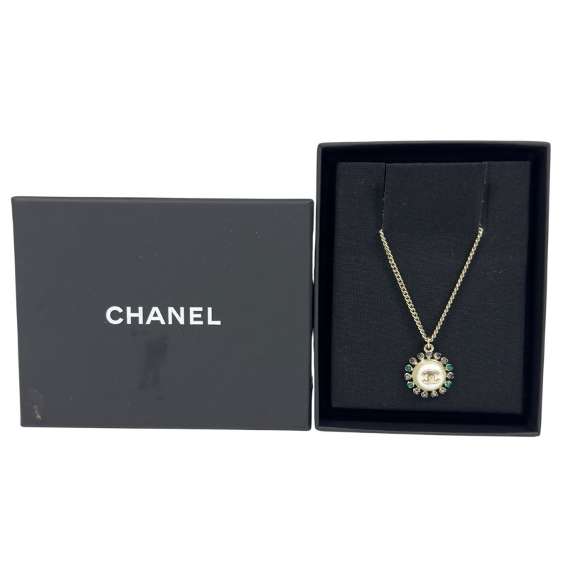 CHANEL CC 水鑽 頸鏈-1