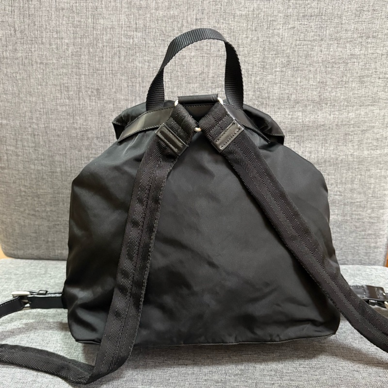 Prada 尼龍多用途 黑色雙肩包 背包-4