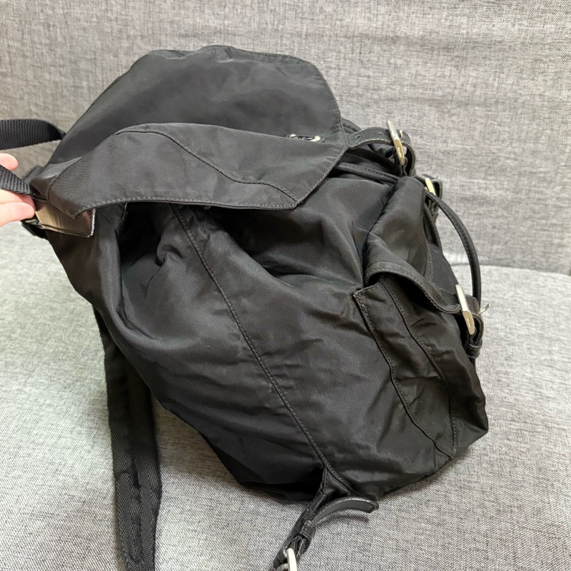Prada 尼龍多用途 黑色雙肩包 背包-5
