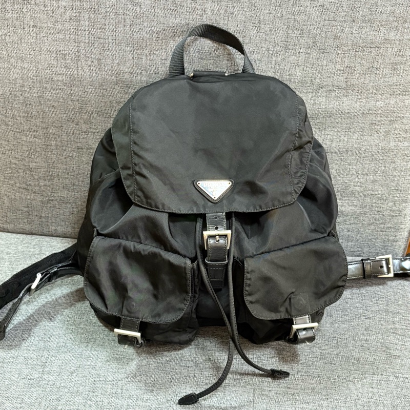 Prada 尼龍多用途 黑色雙肩包 背包-2