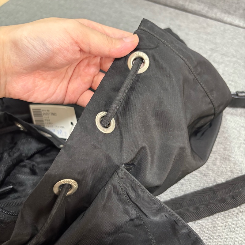 Prada 尼龍多用途 黑色雙肩包 背包-32