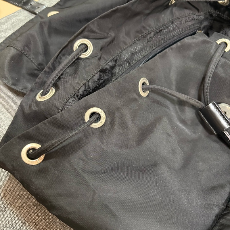 Prada 尼龍多用途 黑色雙肩包 背包-33