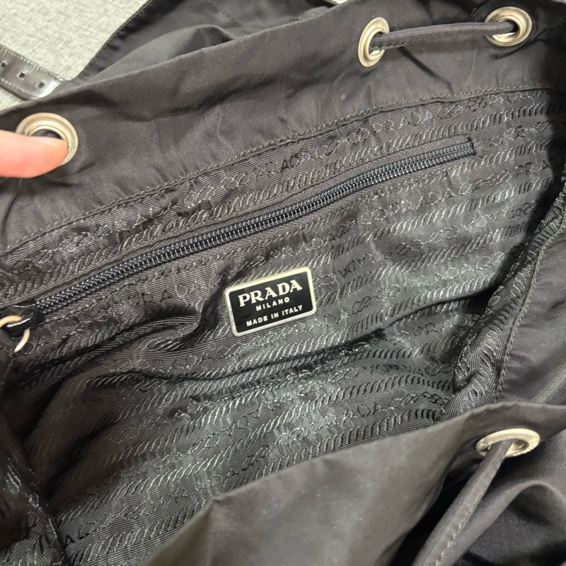 Prada 尼龍多用途 黑色雙肩包 背包-38