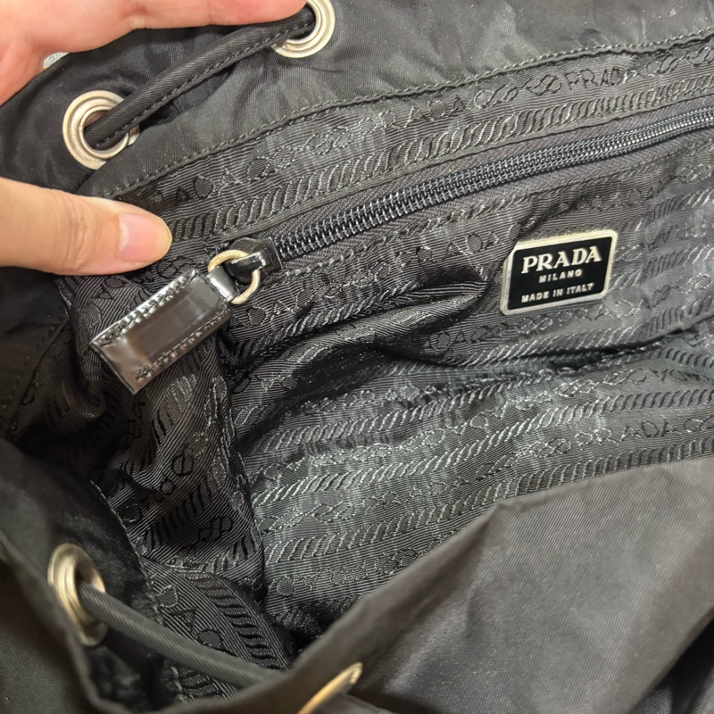 Prada 尼龍多用途 黑色雙肩包 背包-39