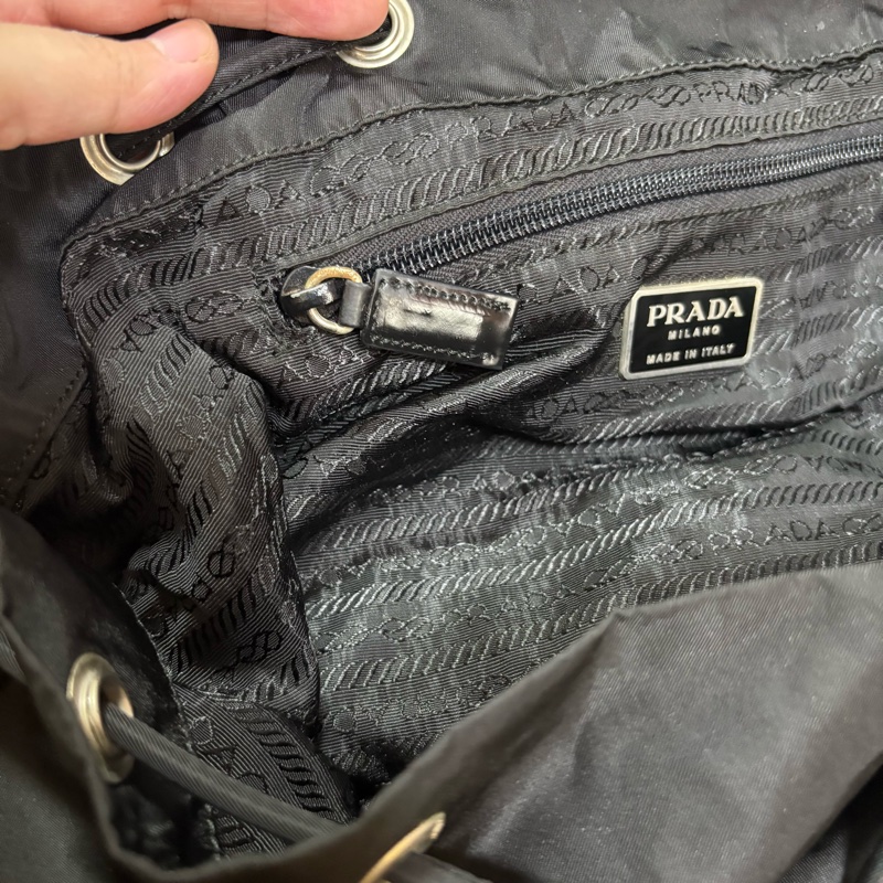 Prada 尼龍多用途 黑色雙肩包 背包-40