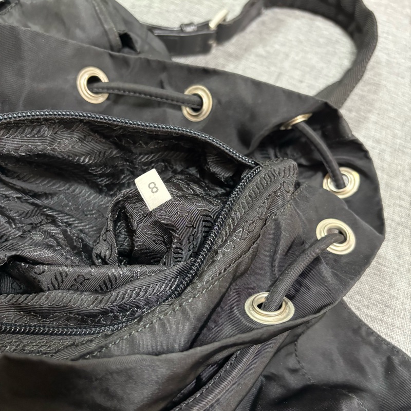 Prada 尼龍多用途 黑色雙肩包 背包-41