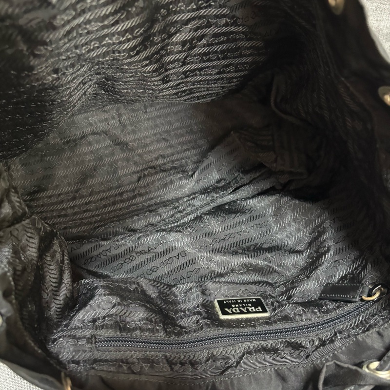Prada 尼龍多用途 黑色雙肩包 背包-42