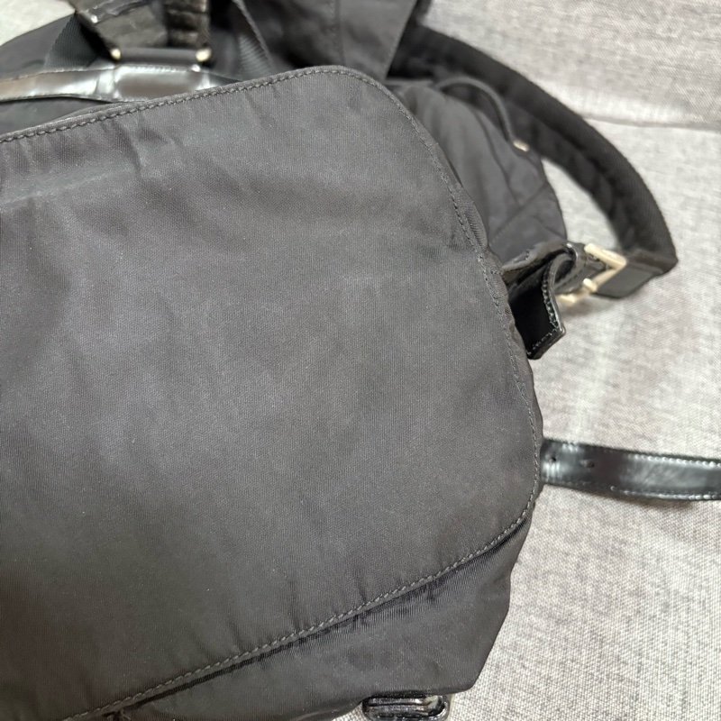 Prada 尼龍多用途 黑色雙肩包 背包-44