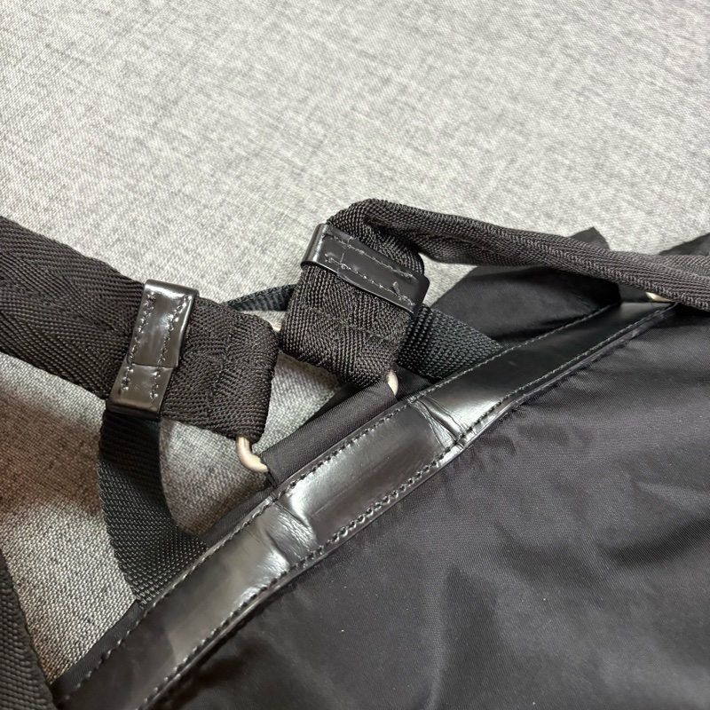 Prada 尼龍多用途 黑色雙肩包 背包-47
