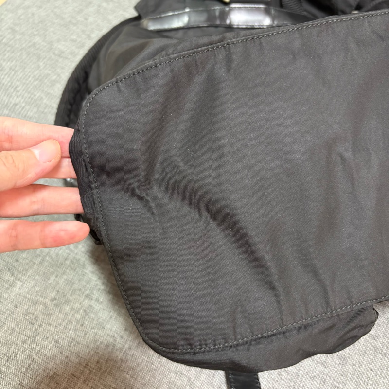 Prada 尼龍多用途 黑色雙肩包 背包-49