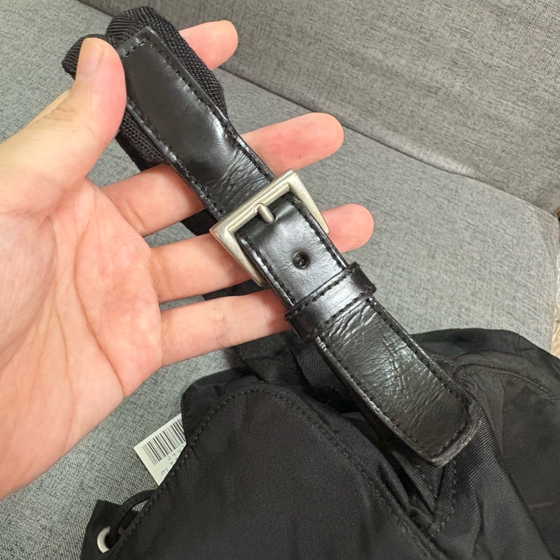 Prada 尼龍多用途 黑色雙肩包 背包-51