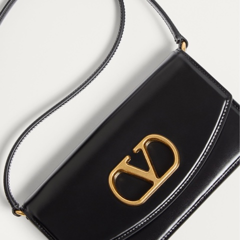 Valentino 女士 VAIN 亮面小牛皮迷你單肩包均碼碼MINI、19cm*5.4cm*10cm