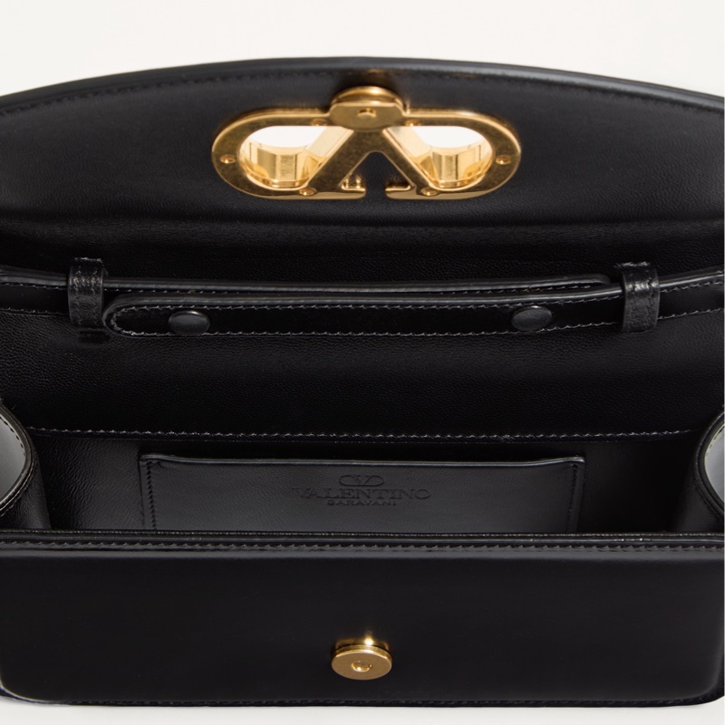 Valentino 女士 VAIN 亮面小牛皮迷你單肩包均碼碼MINI、19cm*5.4cm*10cm-1