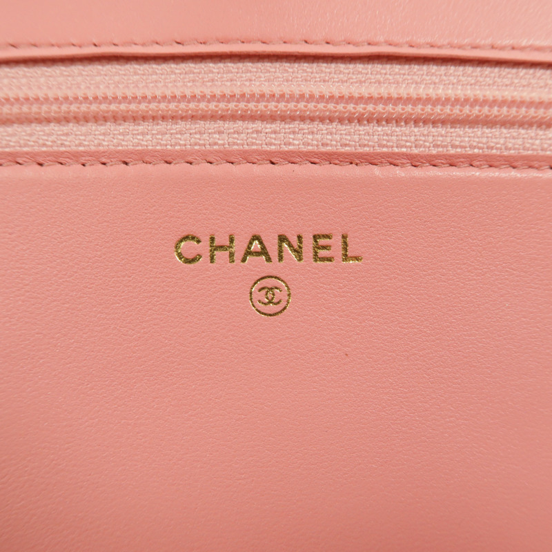 CHANEL 羊皮皮革Boy Wallet On Chain鏈帶肩背袋-5