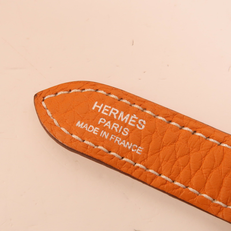 HERMES Clemence皮革Halzan 31手挽肩背兩用袋Orange-7