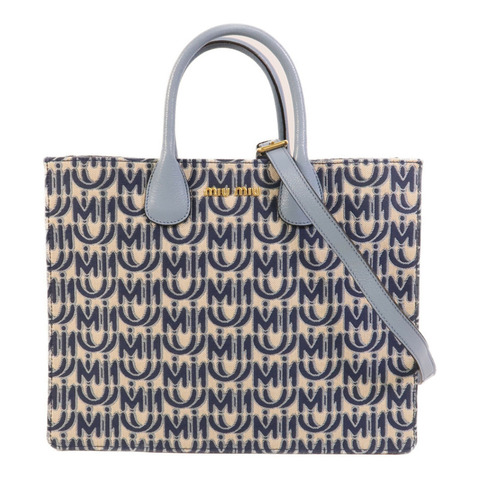 Miu Miu 帆布2way Shoulder手挽肩背兩用袋