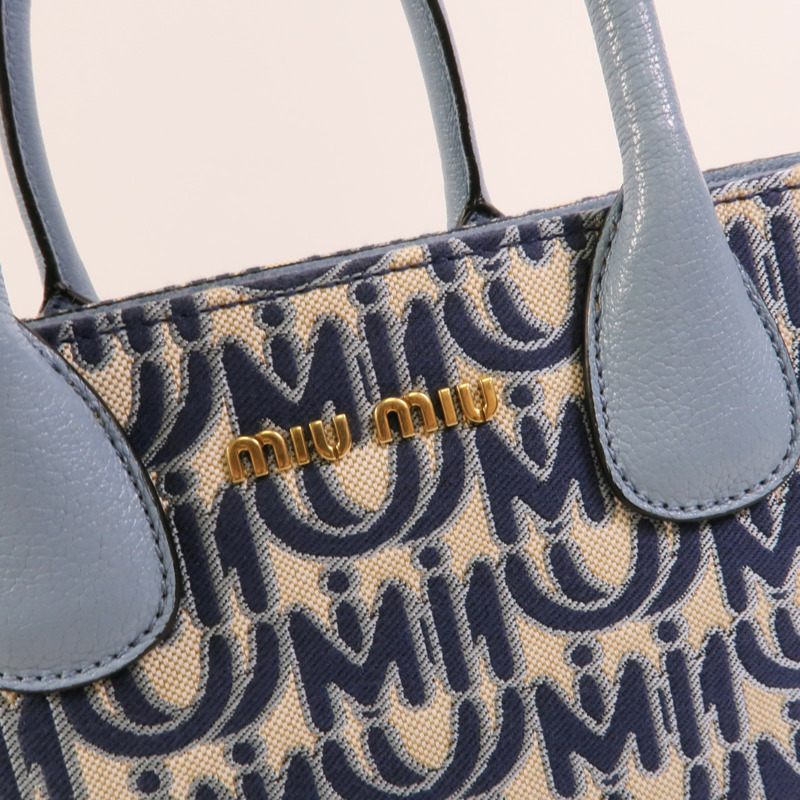 Miu Miu 帆布2way Shoulder手挽肩背兩用袋-7