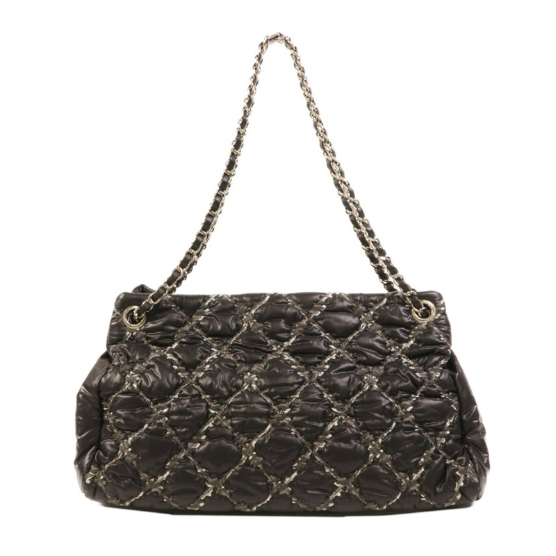 CHANEL 尼龍Chain Shoulder肩背袋-1