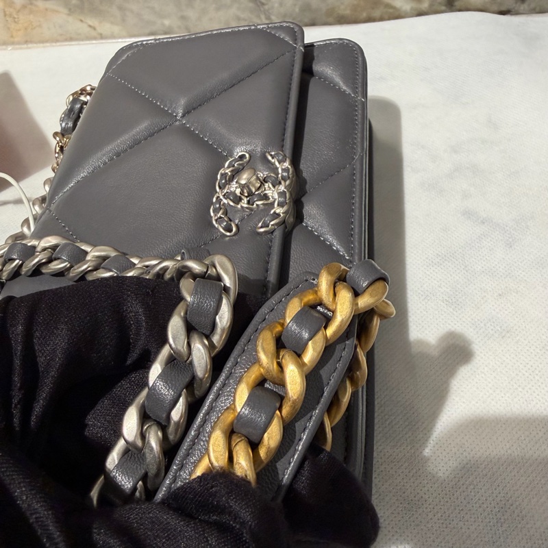 Chanel灰羊皮 19 woc-9